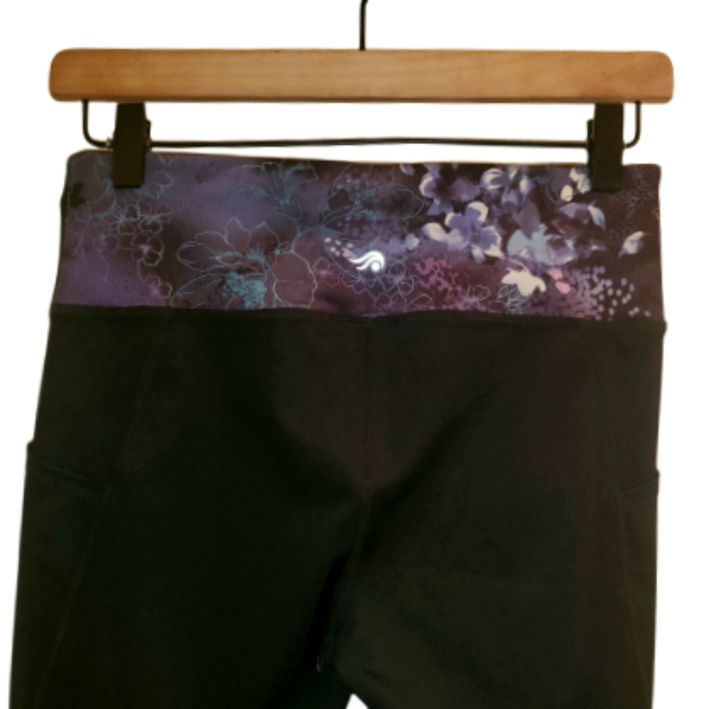 Ideology 7/8 Leggings Purple Floral Print S - Picture 6 of 14